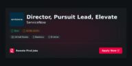 Director, Pursuit Lead, Elevate at ServiceNow Jobs | Skills & Interview Guide