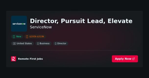 Director, Pursuit Lead, Elevate at ServiceNow Jobs | Skills & Interview Guide Director, Pursuit Lead, Elevate at ServiceNow Jobs | Skills & Interview Guide