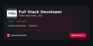 Full Stack Developer at T-Rex Solutions, LLC Jobs | Skills & Interview Guide