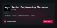 Senior Engineering Manager at Turing Jobs | Skills & Interview Guide