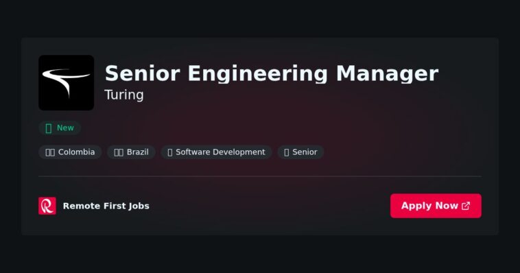 Senior Engineering Manager at Turing Jobs | Skills & Interview Guide