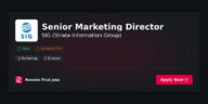 Senior Marketing Director at SIG (Strata Information Group) Jobs | Skills & Interview Guide