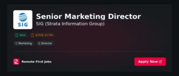 Senior Marketing Director at SIG (Strata Information Group) Jobs | Skills & Interview Guide