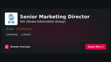 Senior Marketing Director at SIG (Strata Information Group) Jobs | Skills & Interview Guide