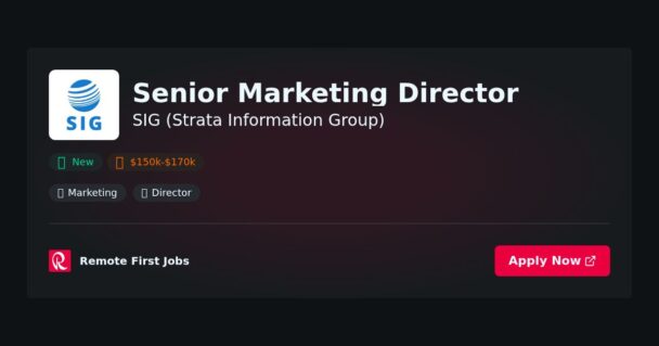 Senior Marketing Director at SIG (Strata Information Group) Jobs | Skills & Interview Guide Senior Marketing Director at SIG (Strata Information Group) Jobs | Skills & Interview Guide