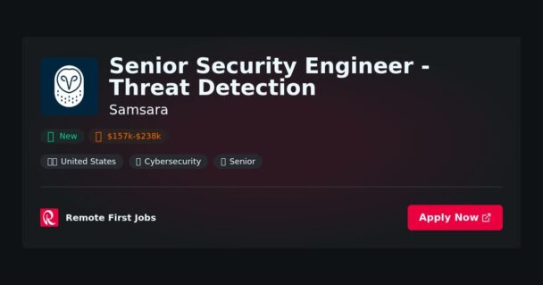 Senior Security Engineer – Threat Detection at Samsara Jobs | Skills & Interview Guide Senior Security Engineer – Threat Detection at Samsara Jobs | Skills & Interview Guide