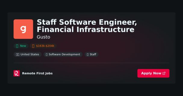 Staff Software Engineer, Financial Infrastructure at Gusto Jobs | Skills & Interview Guide Staff Software Engineer, Financial Infrastructure at Gusto Jobs | Skills & Interview Guide