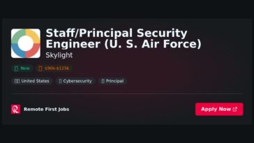 Staff/Principal Security Engineer (U. S. Air Force) at Skylight Jobs | Skills & Interview Guide