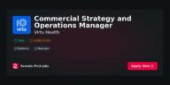 Commercial Strategy and Operations Manager at Virta Health Jobs | Skills & Interview Guide