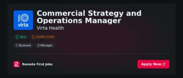 Commercial Strategy and Operations Manager at Virta Health Jobs | Skills & Interview Guide