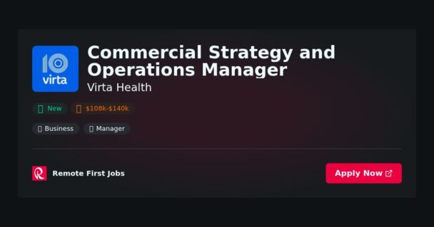 Commercial Strategy and Operations Manager at Virta Health Jobs | Skills & Interview Guide