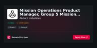 Mission Operations Product Manager, Group 5 Mission Autonomy at Anduril Industries Jobs | Skills & Interview Guide