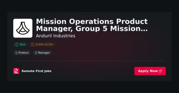 Mission Operations Product Manager, Group 5 Mission Autonomy at Anduril Industries Jobs | Skills & Interview Guide Mission Operations Product Manager, Group 5 Mission Autonomy at Anduril Industries Jobs | Skills & Interview Guide