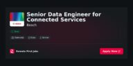 Senior Data Engineer for Connected Services at Bosch Jobs | Skills & Interview Guide