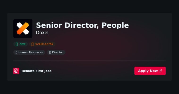 Senior Director, People at Doxel Jobs | Skills & Interview Guide