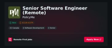 Senior Software Engineer (Remote) at PolicyMe Jobs | Skills & Interview Guide