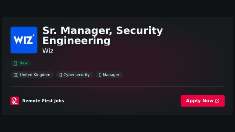 Sr. Manager, Security Engineering at Wiz Jobs | Skills & Interview Guide Sr. Manager, Security Engineering at Wiz Jobs | Skills & Interview Guide