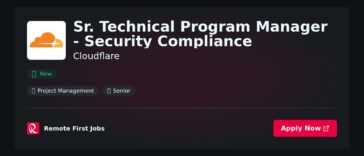 Sr. Technical Program Manager – Security Compliance at Cloudflare Jobs | Skills & Interview Guide